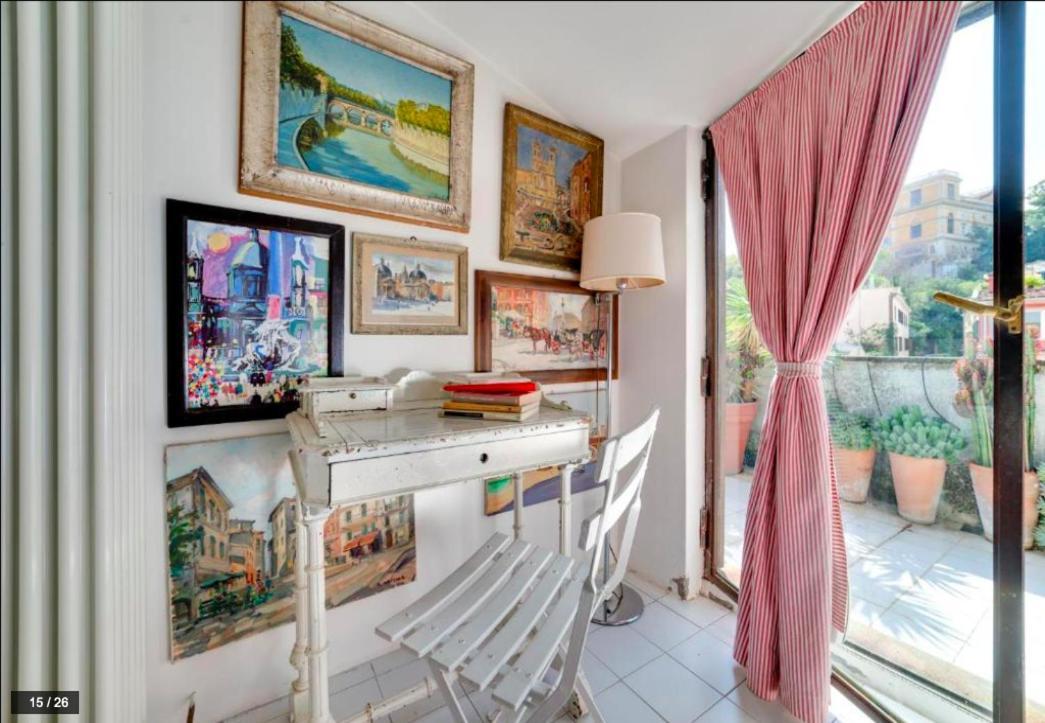 Luxury Art Apartment In Trastevere With Terrace Roma Exterior foto